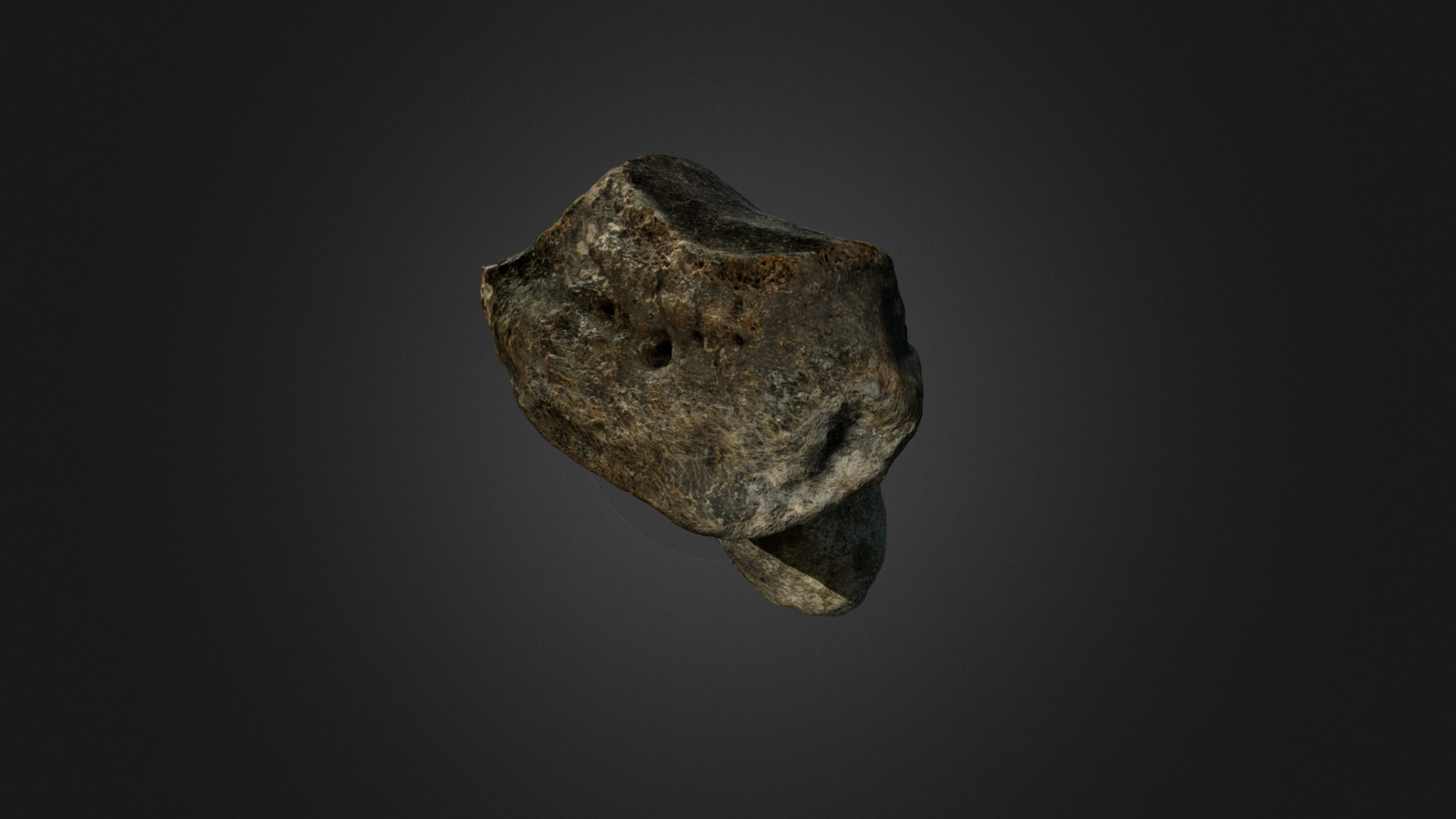3D model Woolly Rhino Wristbone - This is a 3D model of the Woolly Rhino Wristbone. The 3D model is about a stone with a face on it.
