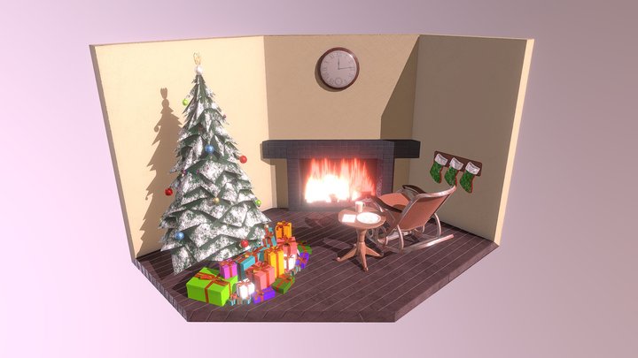 Diorama Xmas 2019 "Cookies for Santa" 3D Model