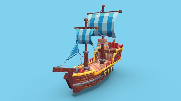 Sailing Ship 3D Model