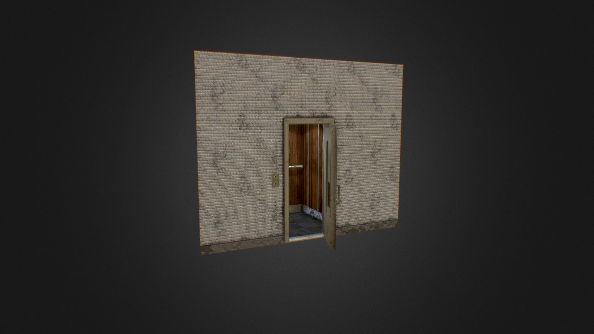 Elevator with hinged door 3D model by Maksim Markov (Yellow_Bun