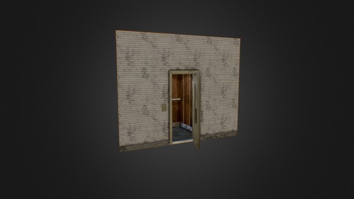 Elevator with hinged door 3D Model