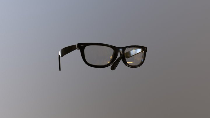 Glasses low-poly model "download" 3D Model