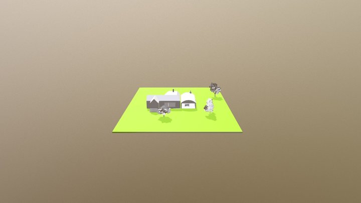 Marika Garage + Chimney + Car 3D Model