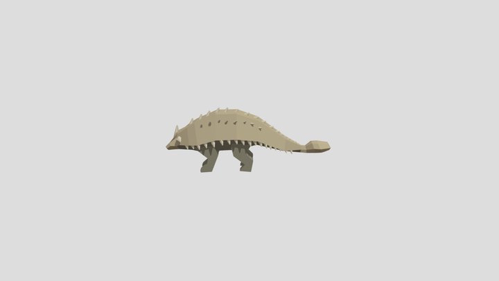 low poly ankylosaurus 3D Model