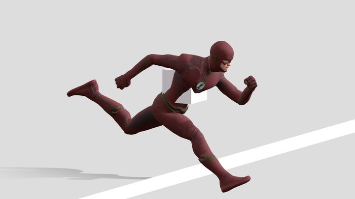 Flash CW 3D Model with Animations 3D Model