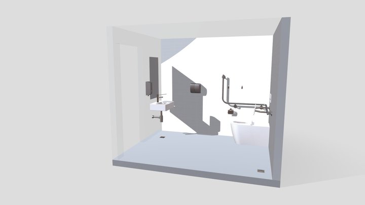 Accessible Toilet 3D Model