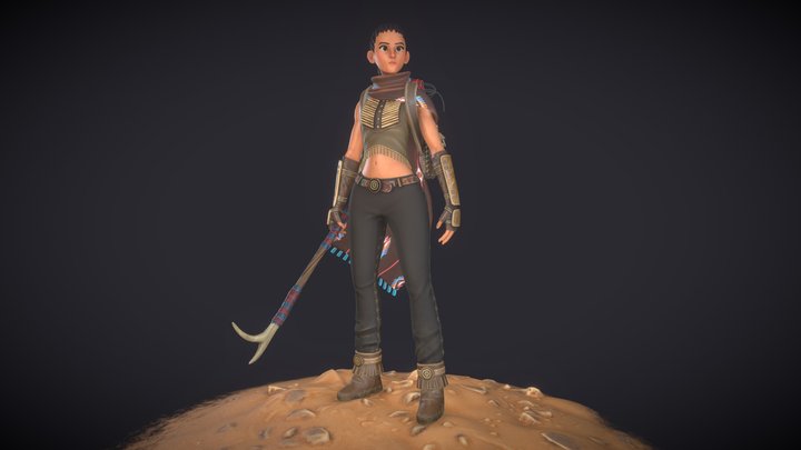 Native American Rebel - Wild West challenge 3D Model