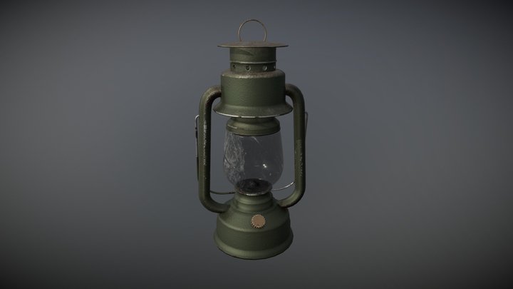 Oil Lamp 3D Model