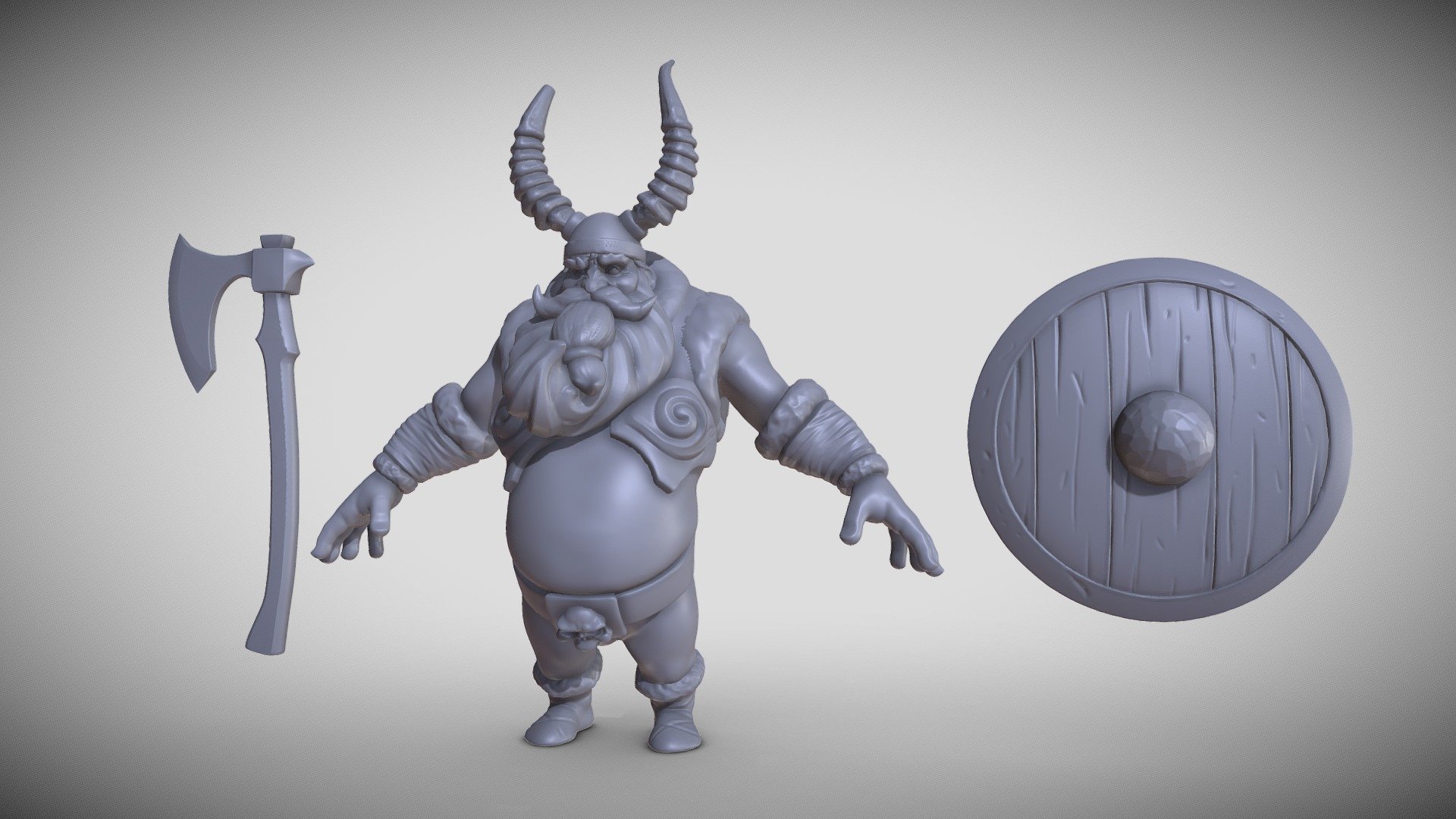 Viking4 HD in T-pose ready