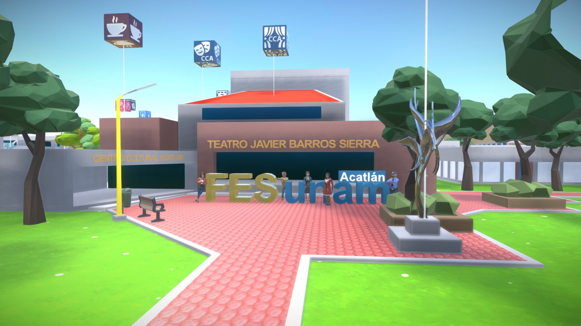 Recorrido Virtual FES Acatlán UNAM — Sketchfab embed 3D viewer
