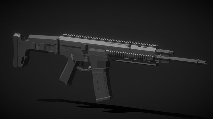 Low-Poly Bushmaster ACR 3D Model