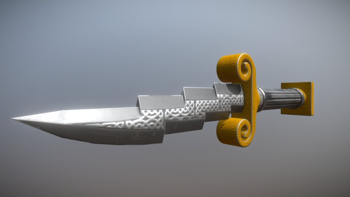 Zeus Dagger Low Poly 3D Model