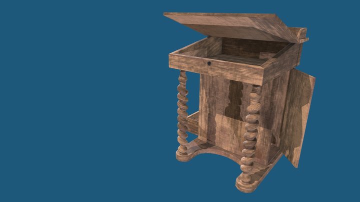 Antique Writing Desk 3D Model