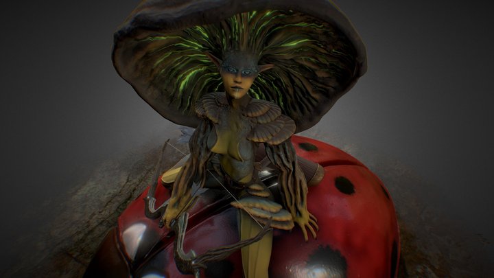 Magic Mushroom Warrior 3D Model