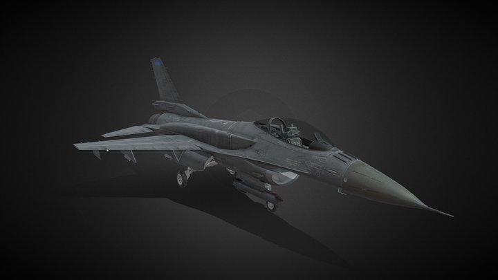 USA F-16 VIPER 3D Model