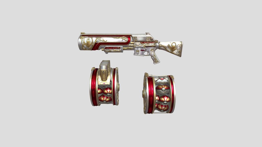 Gilded Phoenix Revolver