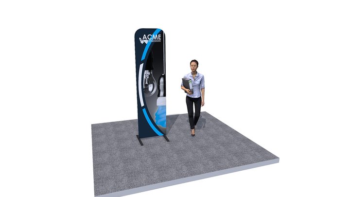 AGS 2020 - Fabric Banner Display 01 3D Model