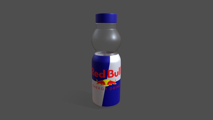 Red Bull Bottle Custom 3D Model