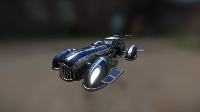 Flying Car (Low Poly) 3D Model