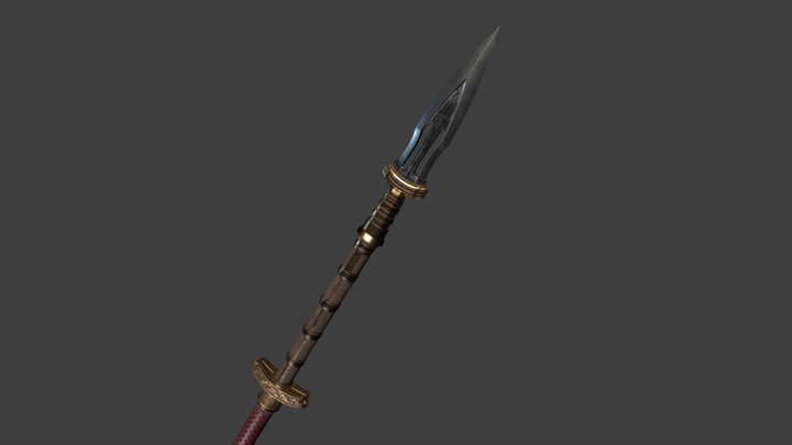 Fantasy spear 3D Model