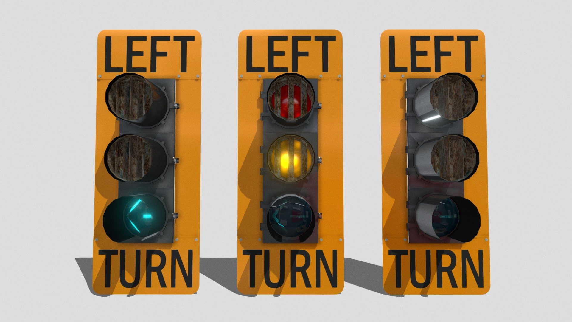 Vintage California 8Inch Left Turn Signals Download Free 3D model by