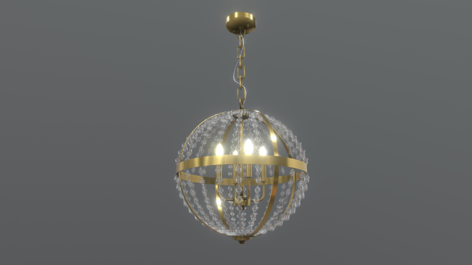 3D model HGP-2018CL-03 - This is a 3D model of the HGP-2018CL-03. The 3D model is about a chandelier with a light fixture.