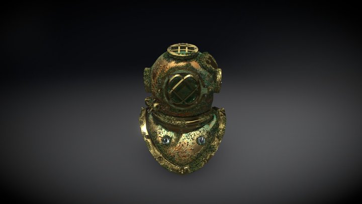 Deep Sea Diving Helmet 3D Model