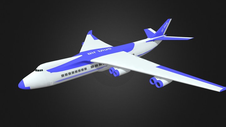 Airbus Plane (AirBlue) 3D Model