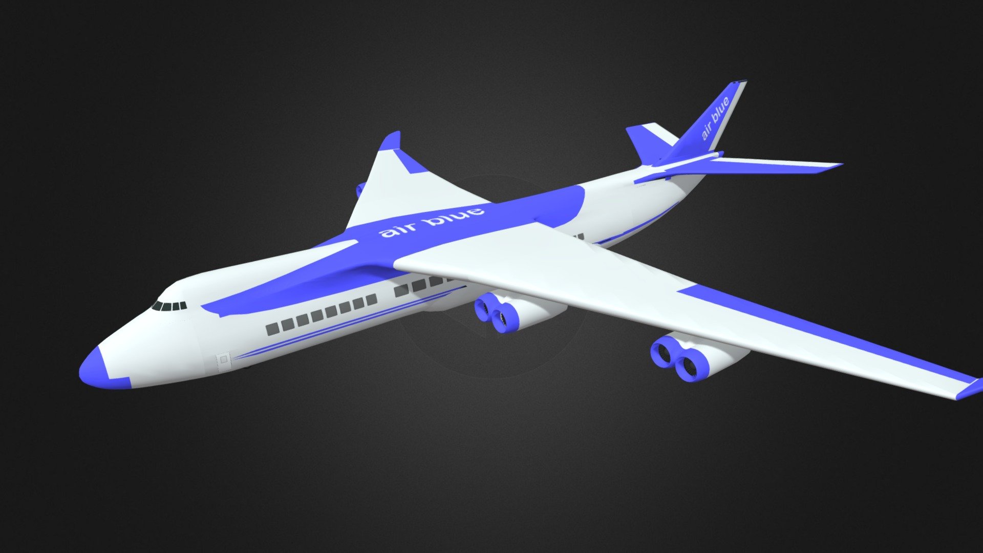 Airbus Plane (AirBlue) - Buy Royalty Free 3D model by Modeler ...