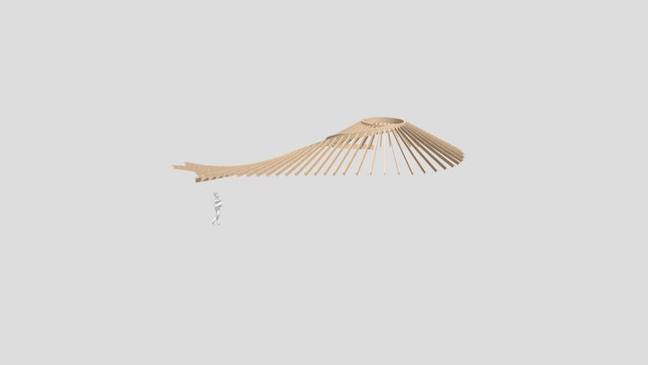 Nautilus - Organic Light Timber Sculpture 3D Model