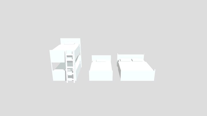 Bed Assorted 3D Model