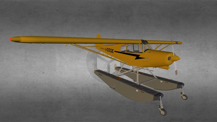 Piper PA18 I-GEGE 3D Model