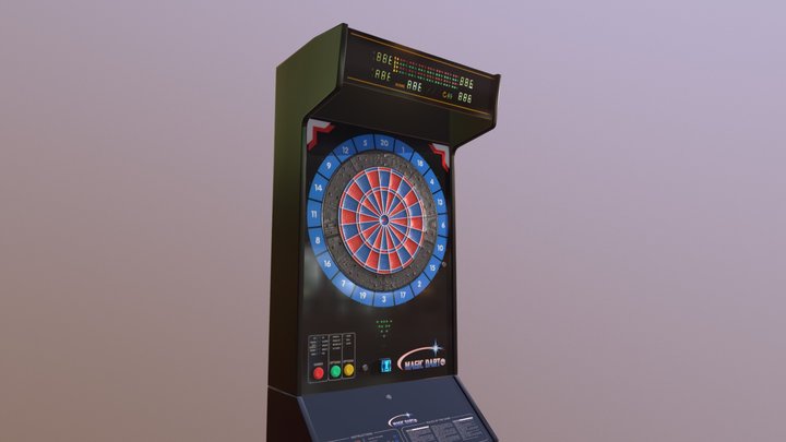 Arcade Dart Board 3D Model
