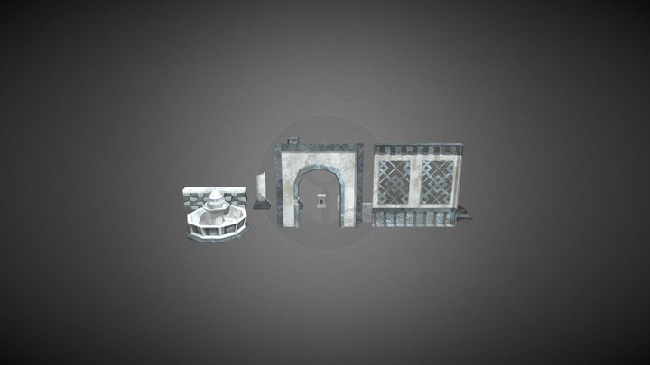 Modular Models for a ruined city 3D Model