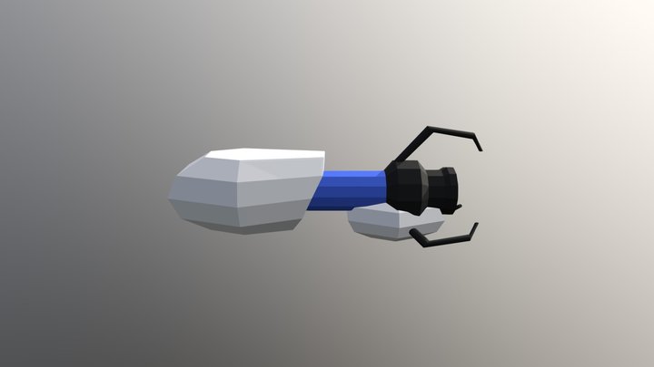 Low Poly Portal Guns (Blue& Orange) 3D Model
