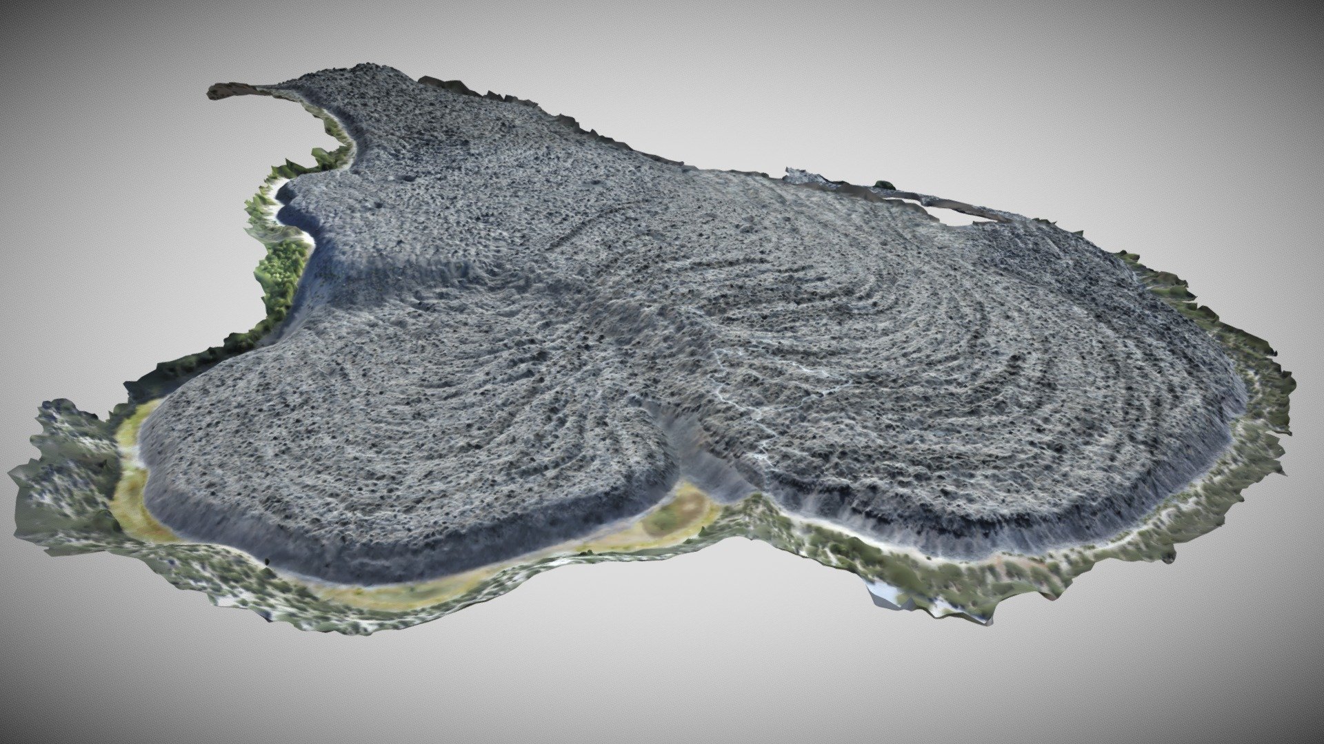 Big Obsidian Flow, Newberry caldera, Oregon 3D model by
