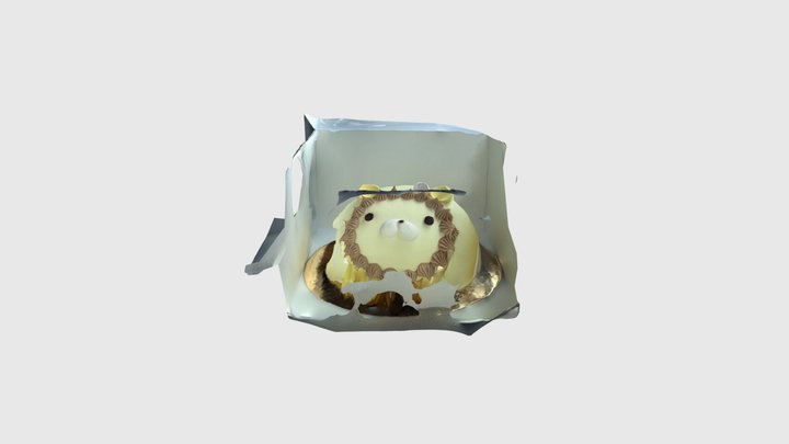 Cute birthday cake 3D Model