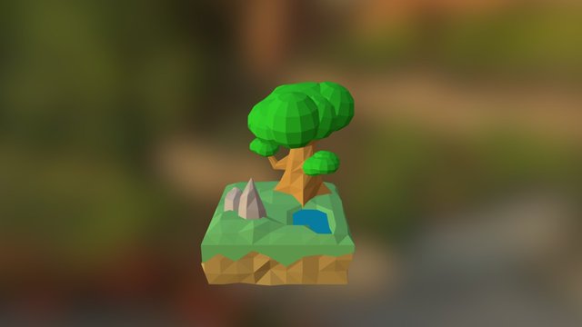 Grass Patch 3D Model