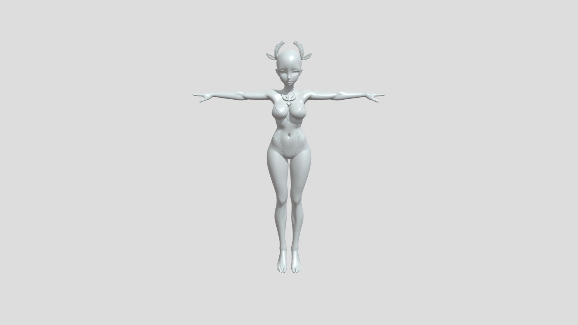 Female humanoid with antler-like horns - Download Free 3D model by JMSG ...