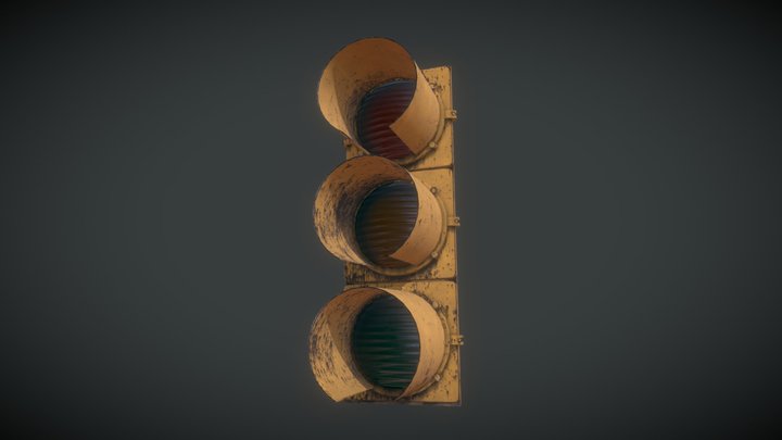 NYC 80's Traffic Light 3D Model