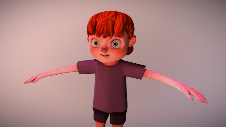Handpainted Character 3D Model
