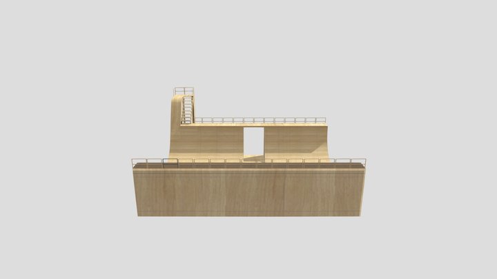 Halfpipetexturedfbx 3D Model