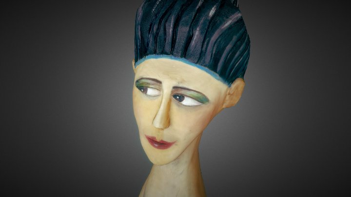 Ornella - Scultura lignea di Maurizio Villari 3D Model