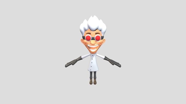 Scientist_toon_model 3D Model