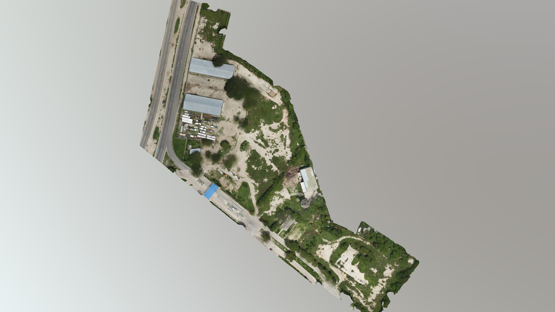 3D model Free zone geolocated layout 10142018 - This is a 3D model of the Free zone geolocated layout 10142018. The 3D model is about a building on a hill.