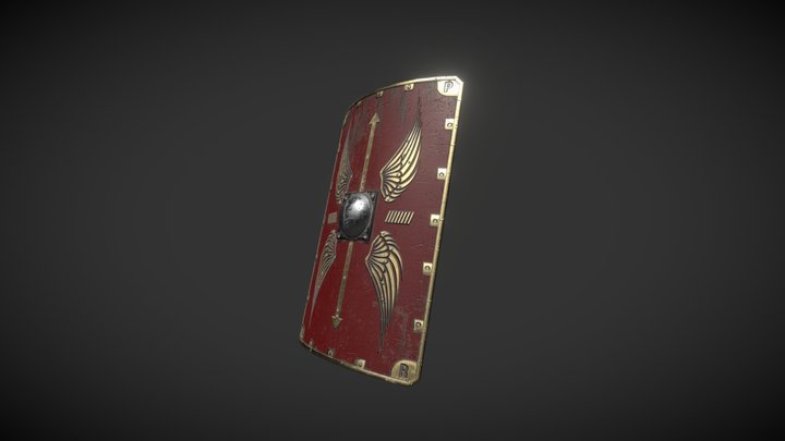 Roman Shield (Scutum) 3D Model