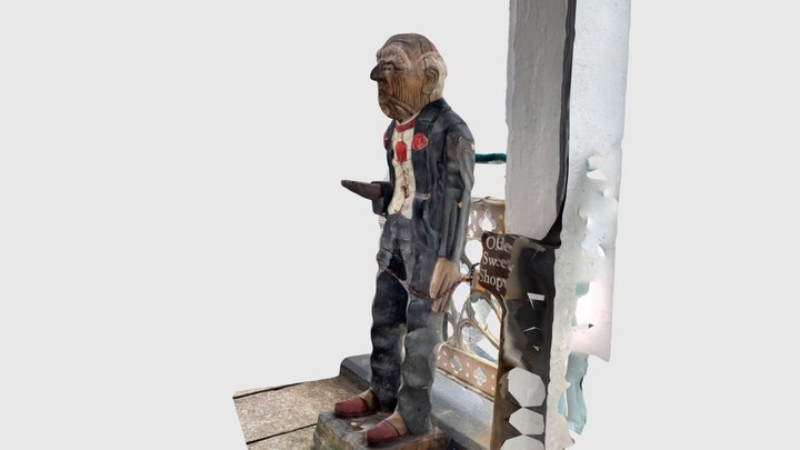 Old fellow chained to the pier 3D Model