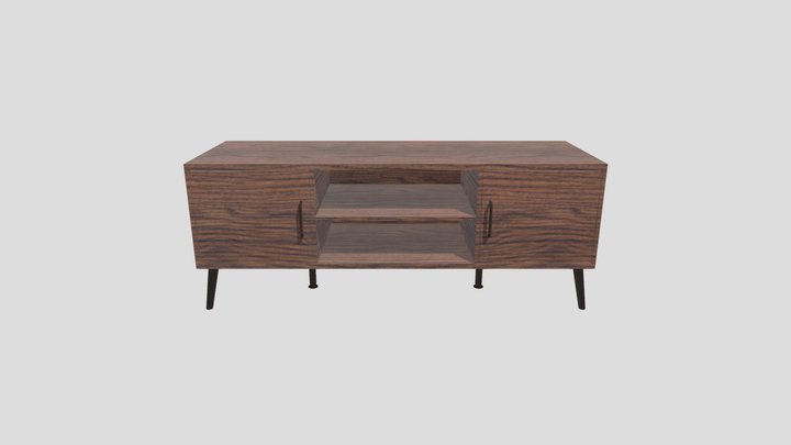Mesa minimalista para TV 3D Model