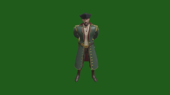 Pirate Captain 3D Model