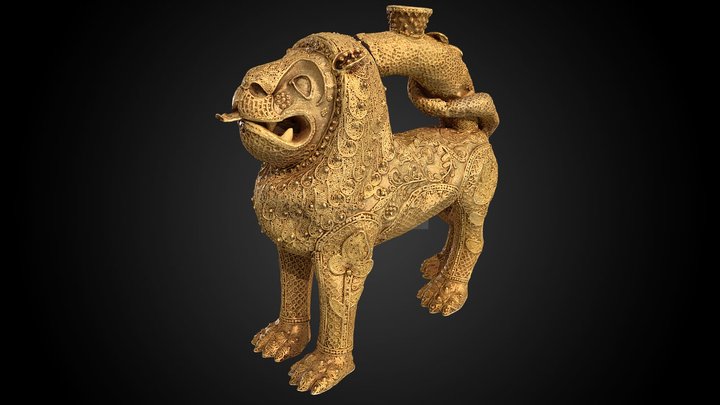 Statuette of a lion, 11th-12th C CE – Free 3D Model STL